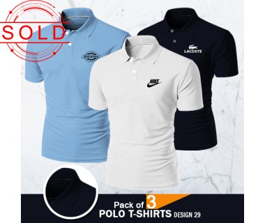 Pack of 3 Polo T-shirts Design 29